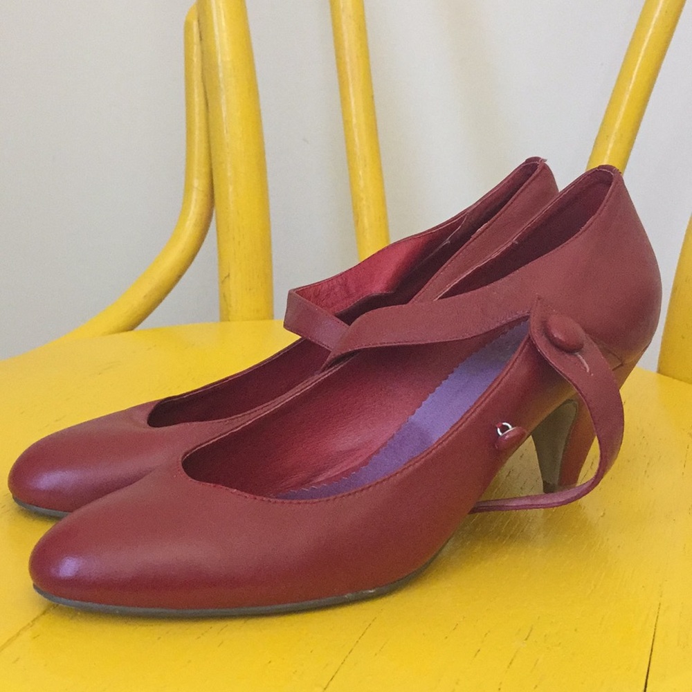 Jeffrey Campbell, size 9, red leather heels
